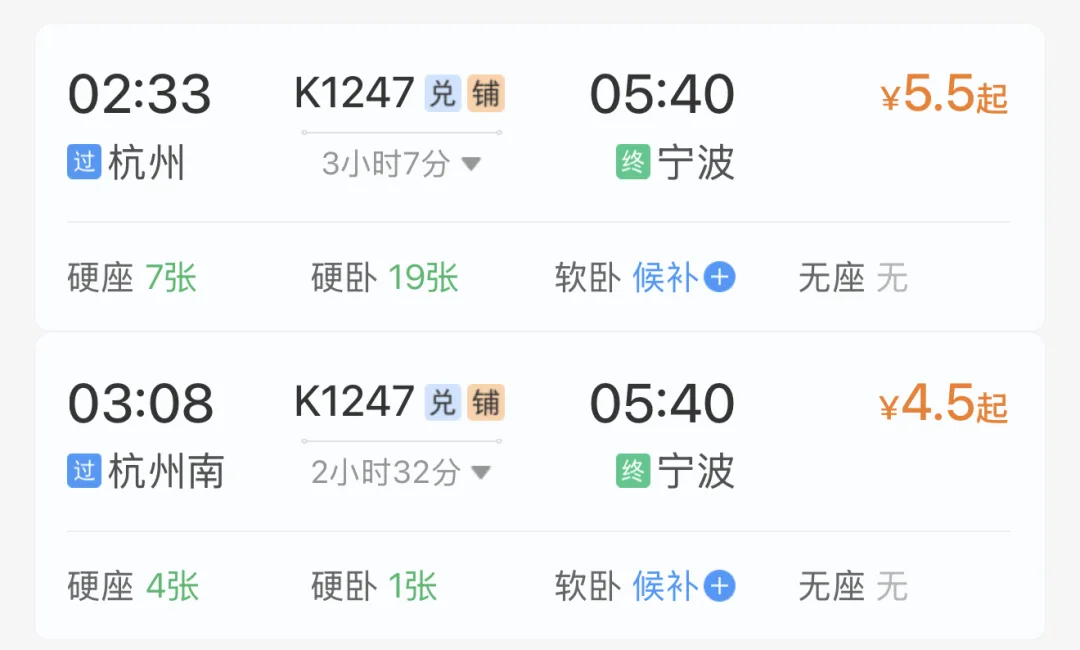 杭州到宁波，只要5.5元！“打折火车票”上新，低至2折